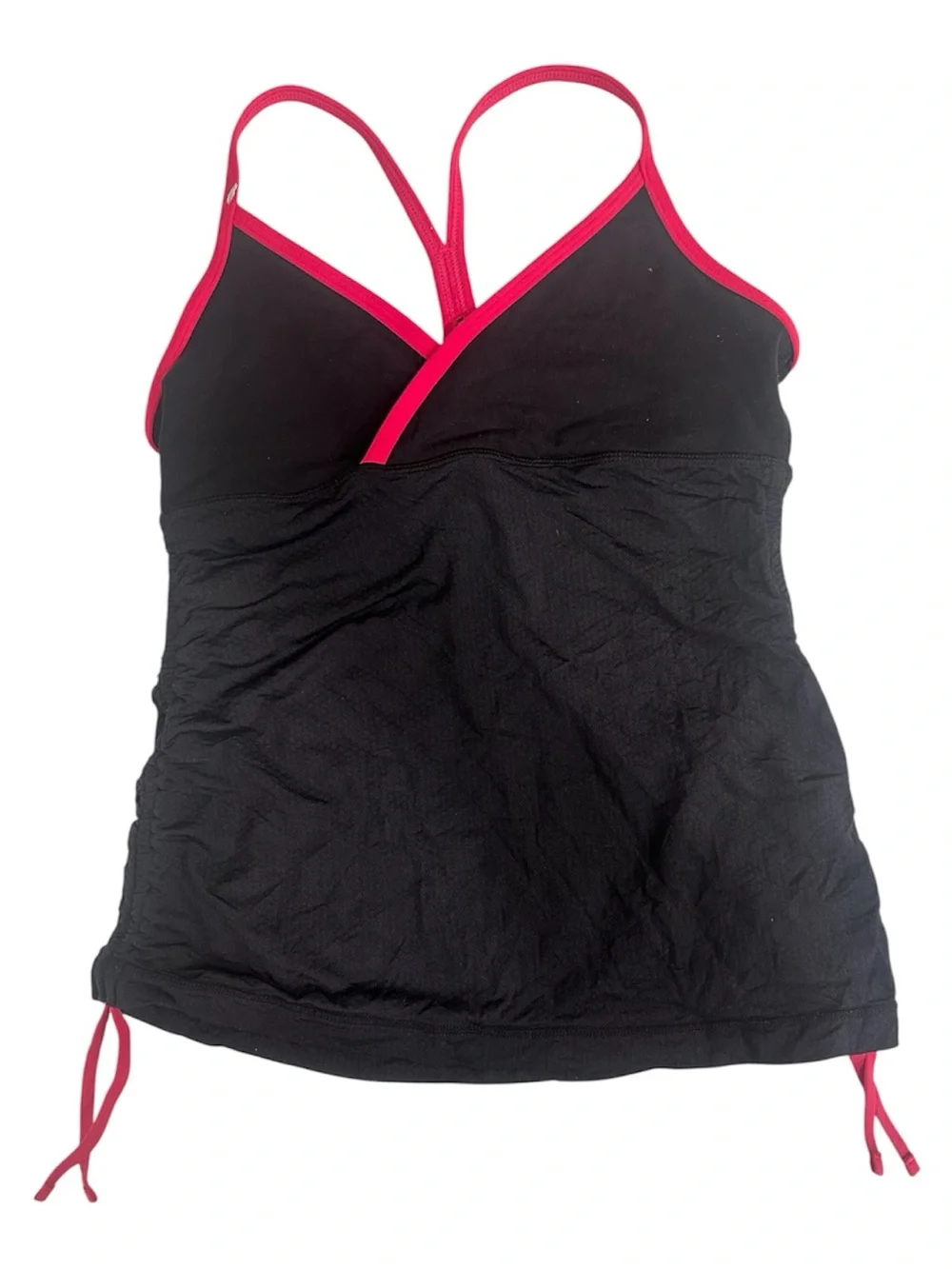 lululemon athletica Black Tank Top with Pink Trim
